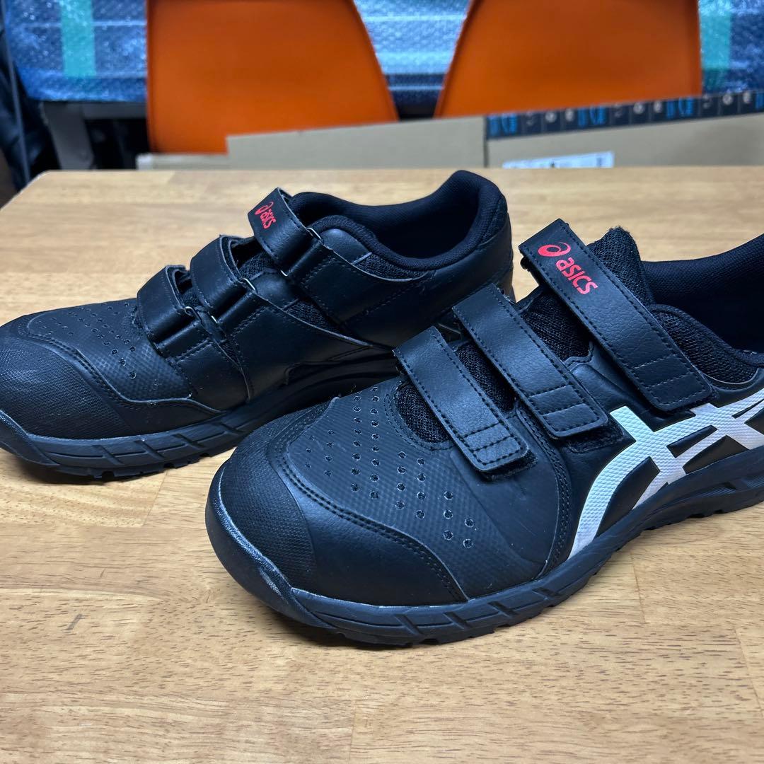 asics 安全靴 黒 ベルクロストラップ