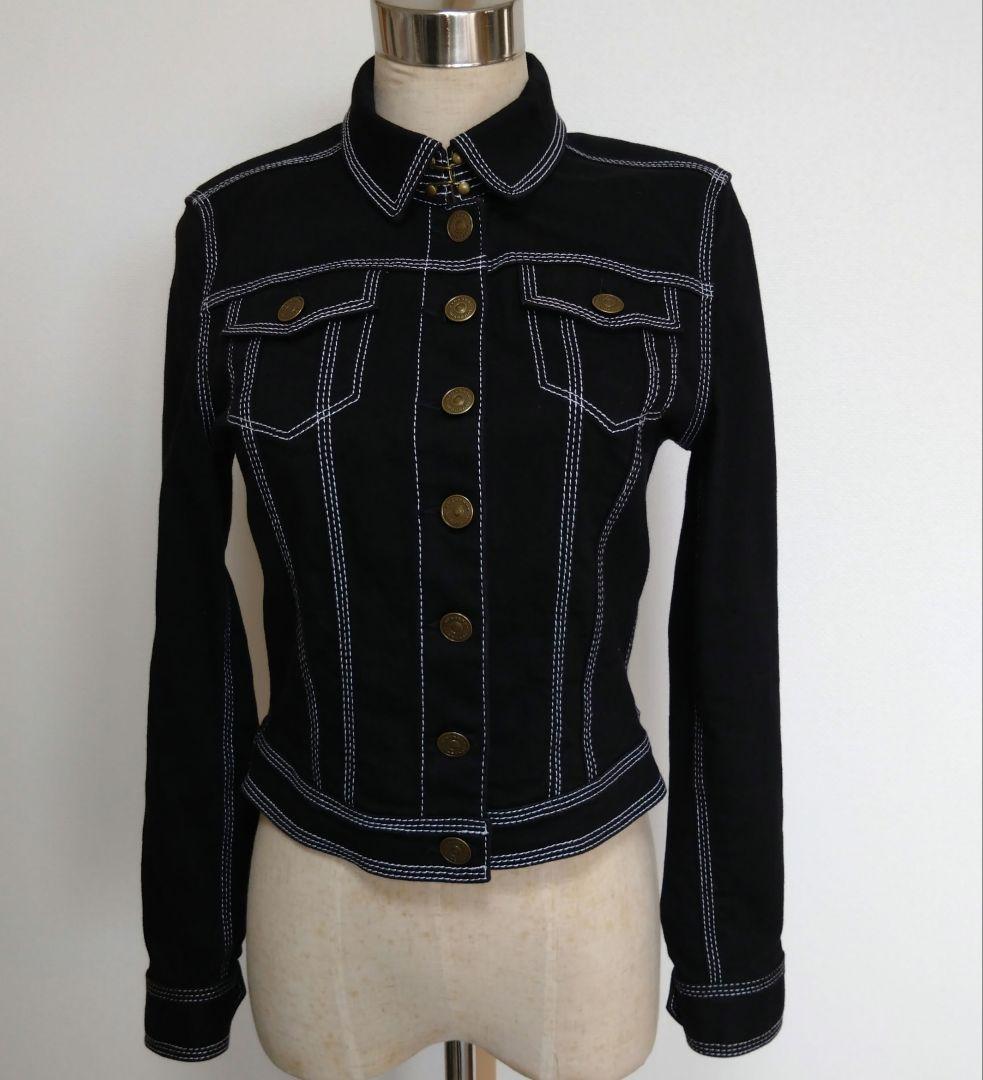バーバリー BURBERRY BRIT 黒デニムジャケット サイズS