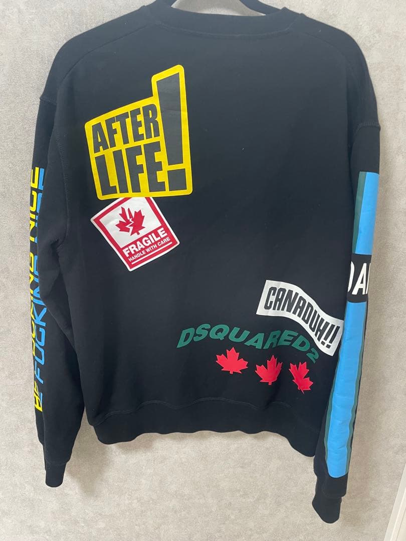 DSQUARED2 グラフィックスウェット ブラック