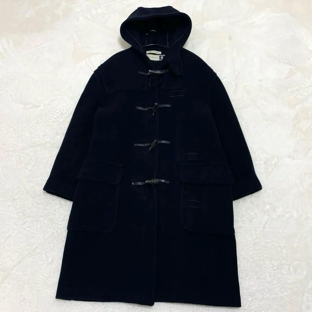 【美品】グローバーオール キングストン ダッフルコート ヘリンボーン 紺 XL