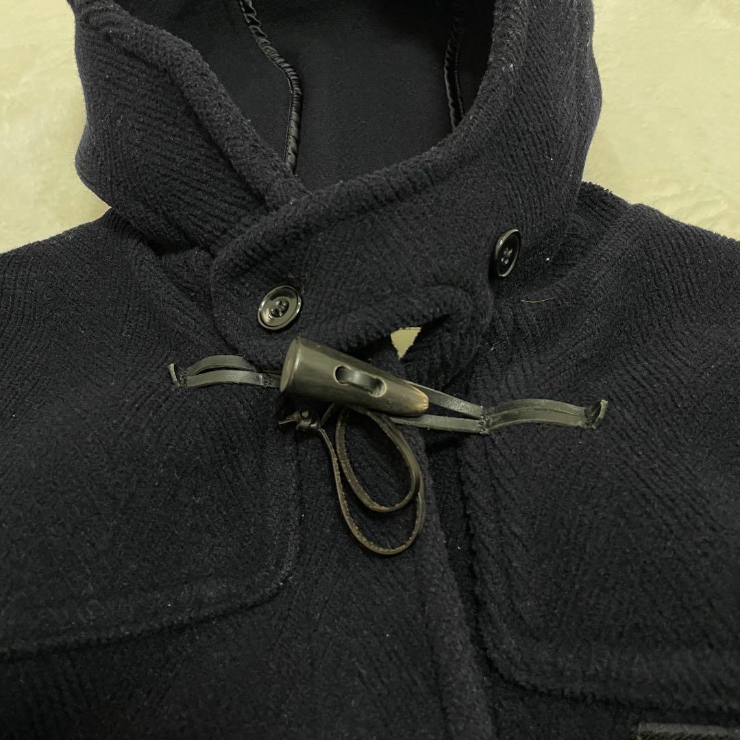 【美品】グローバーオール キングストン ダッフルコート ヘリンボーン 紺 XL