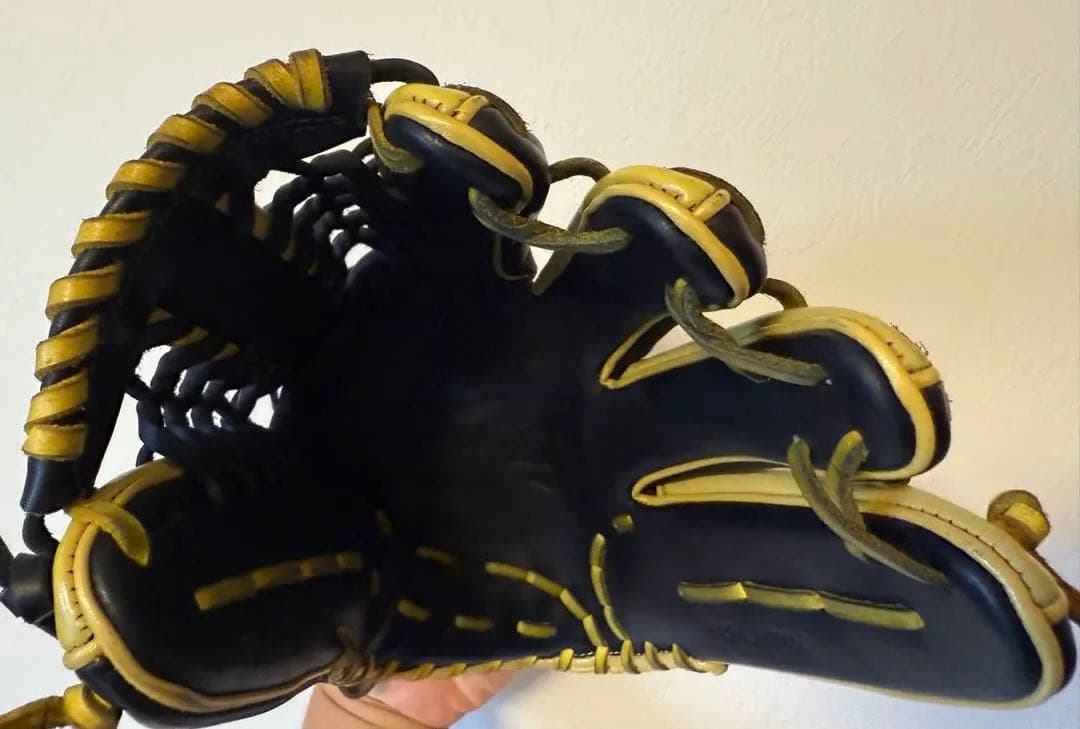 【定価8万強】ミズノプロ 西川モデルオーダーグラブ　軟式 シャンパンイエロー