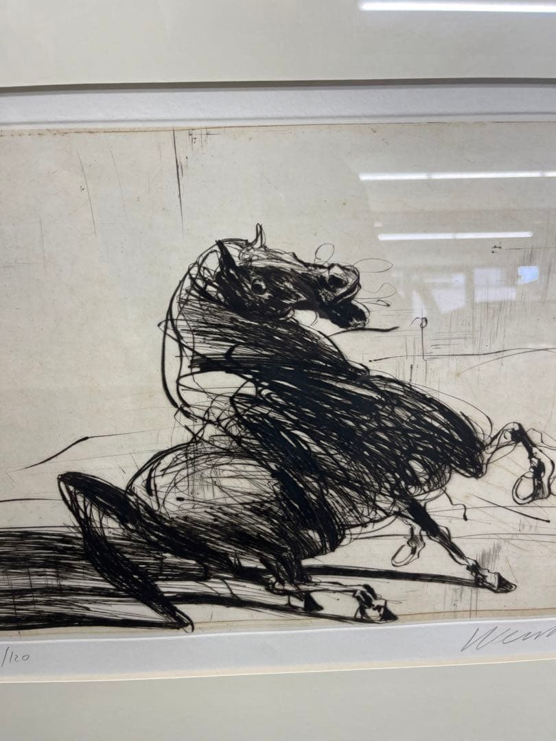 リトグラフ　クロード・ワイズバッシュ　「ドライポイント」　直筆サイン