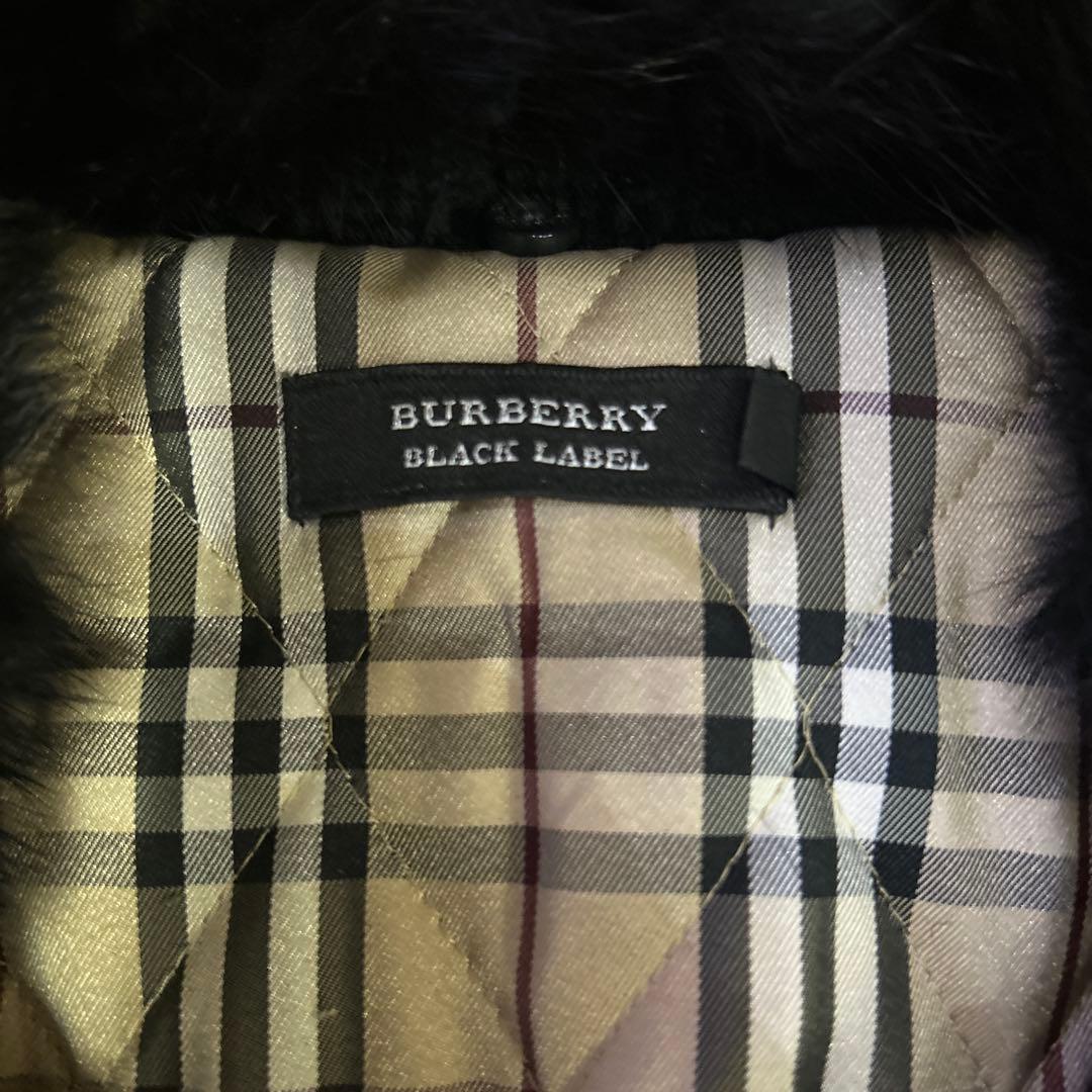 BURBERRY BLACK LABEL ファー付きニット