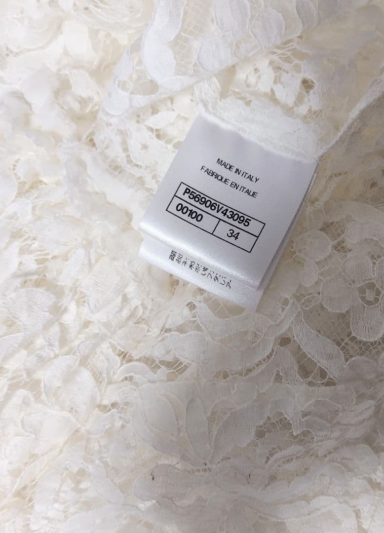 専用【希少／美品】CHANEL 長袖ブラウス 総レース ティアード フラワー