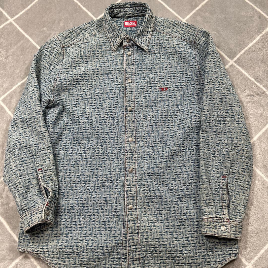 【☆極美品XXL☆】DIESEL Gジャン デニムジャケット XXL相当 総柄