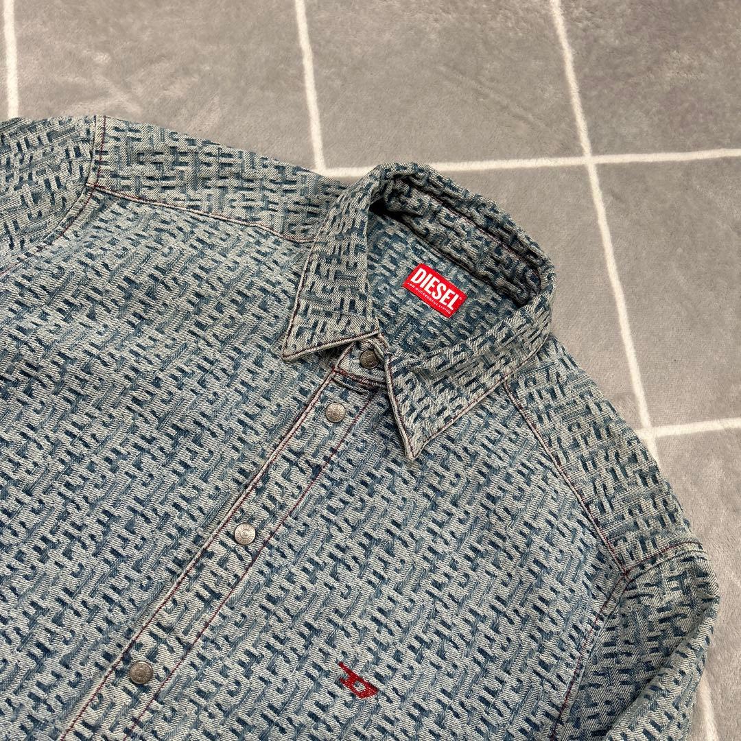 【☆極美品XXL☆】DIESEL Gジャン デニムジャケット XXL相当 総柄
