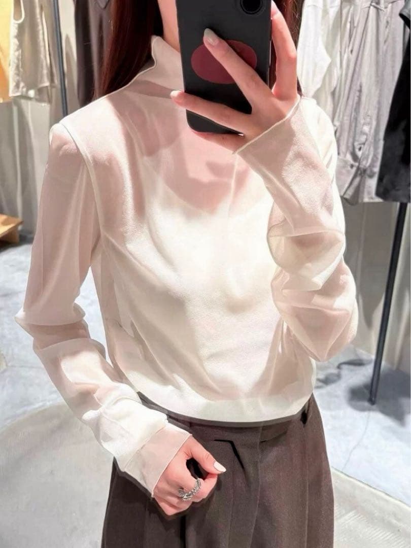 depareille CHIFFON HIGH NECK /シフォンハイネック