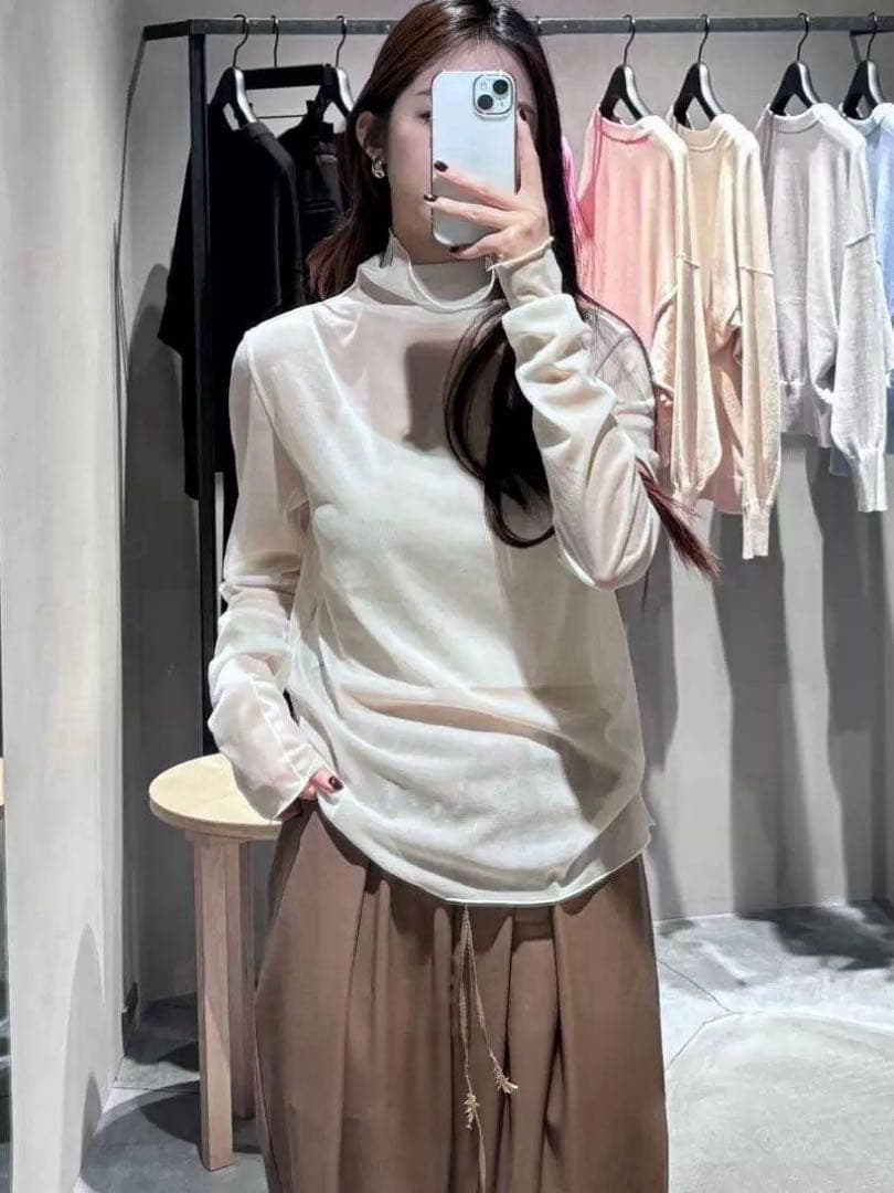 depareille CHIFFON HIGH NECK /シフォンハイネック