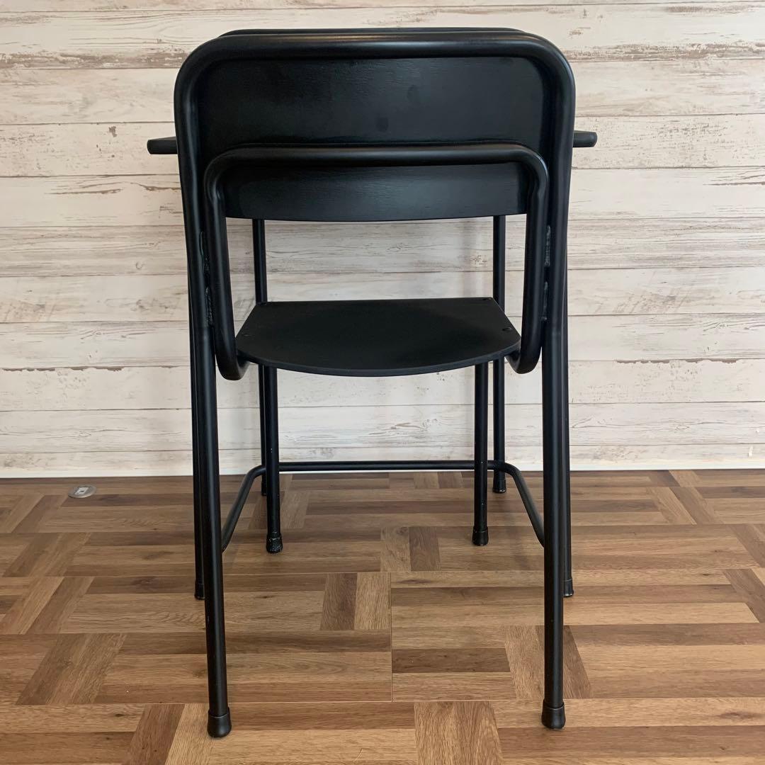 値下げ期間‼️カフェスタイル　リメイク　オシャレ　学校　机　ブラック　学習机