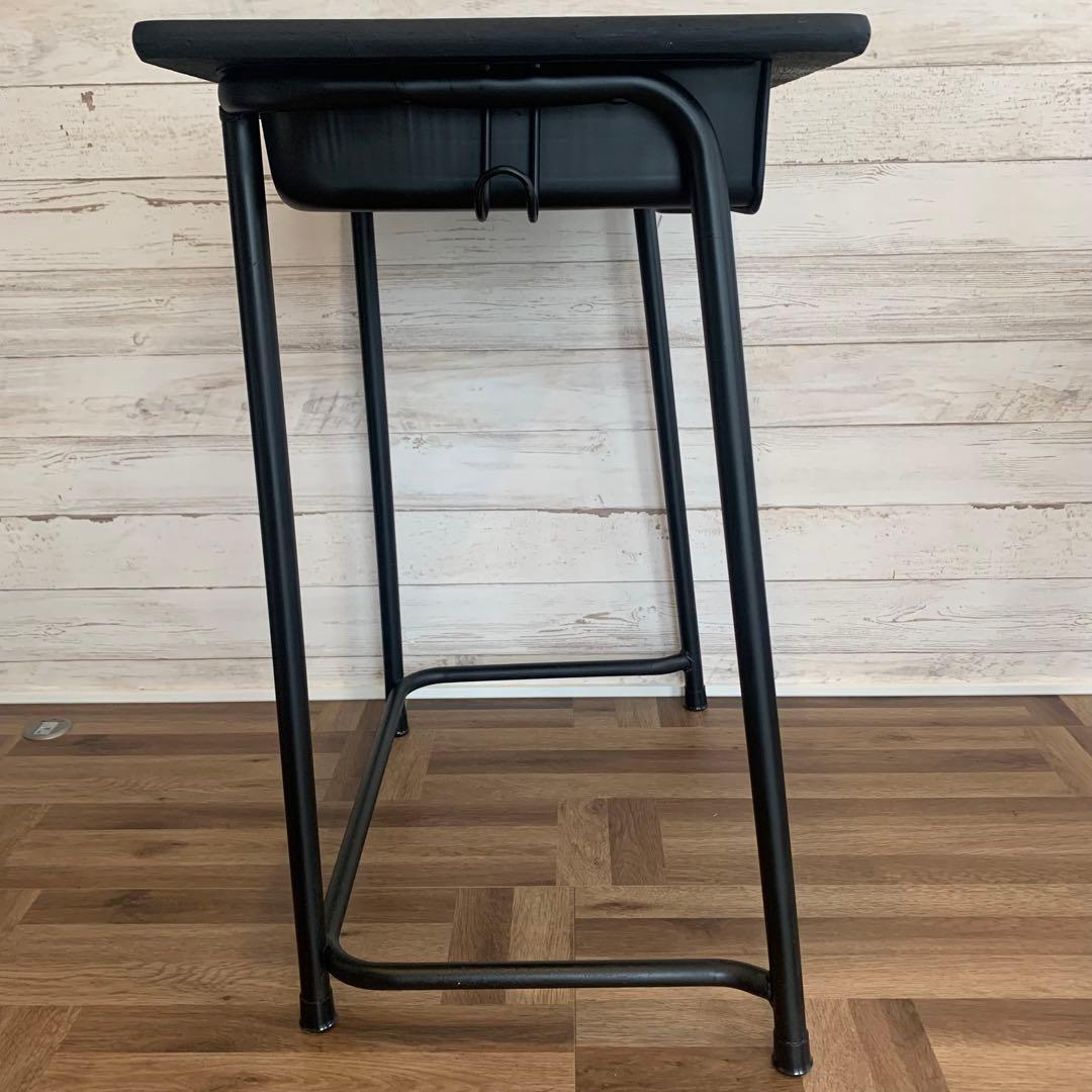 値下げ期間‼️カフェスタイル　リメイク　オシャレ　学校　机　ブラック　学習机