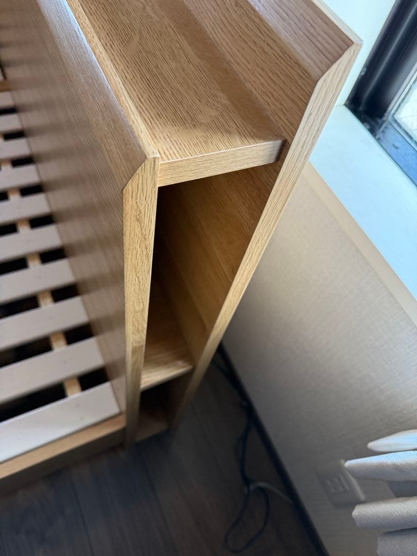 木製シングルベッドフレーム 収納付き　ニトリ