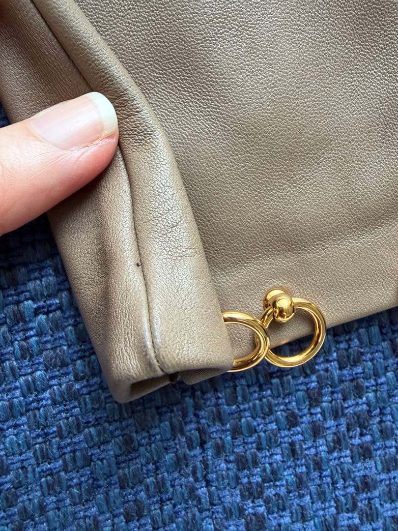 HERMES エルメス グローブ　手袋/ エトープ/ ゴールド金具