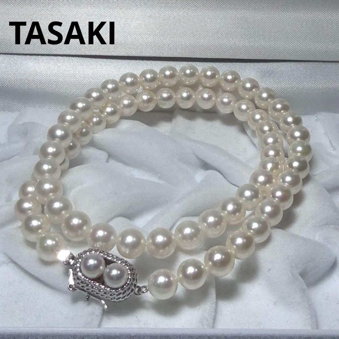 美品★TASAKI 田崎真珠★パールネックレス あこや　刻印 6.5〜7.0