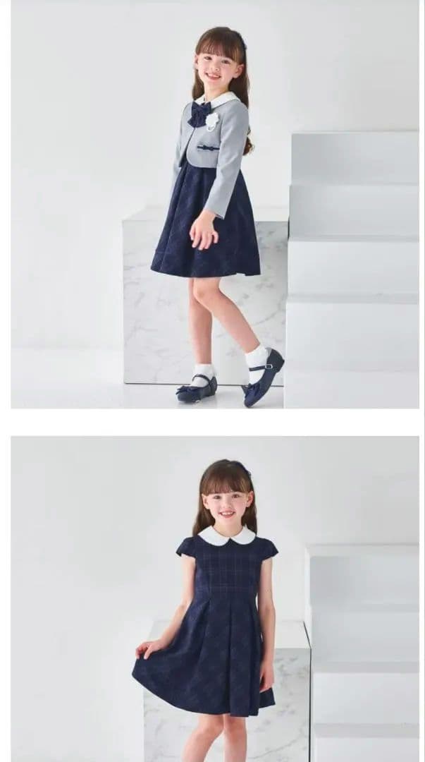 ショパンCHOPIN 130 女の子フォーマルスーツワンピース 入学卒園式 美品