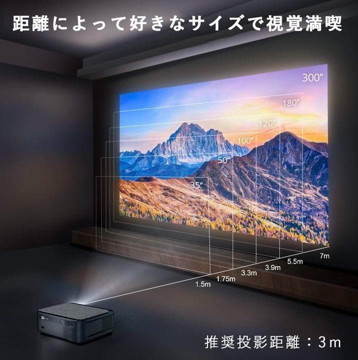 WiFi接続でスマホやタブレットのミラーリングも簡単楽々❤5Gプロジェクター
