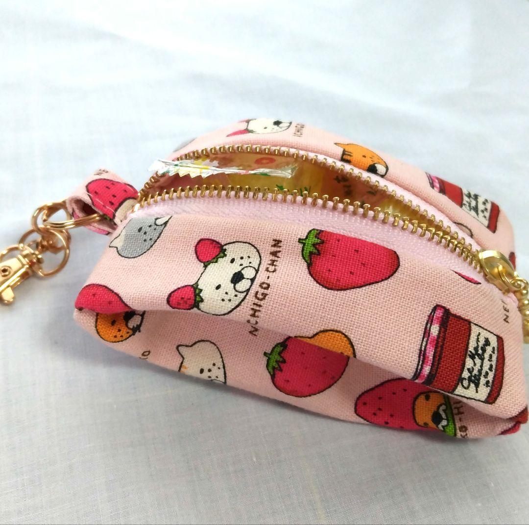 チャッピーA4対応猫柄トートバッグ持手付き20cmFポーチコットンこばやし