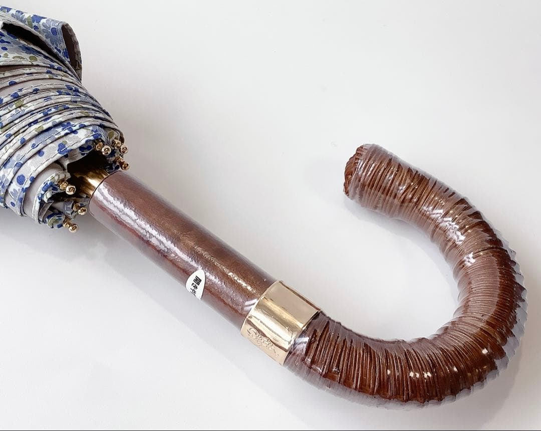 新品★ポロラルフローレン★フラワープリント晴雨兼用2段折りたたみ日傘★ブルー系傘