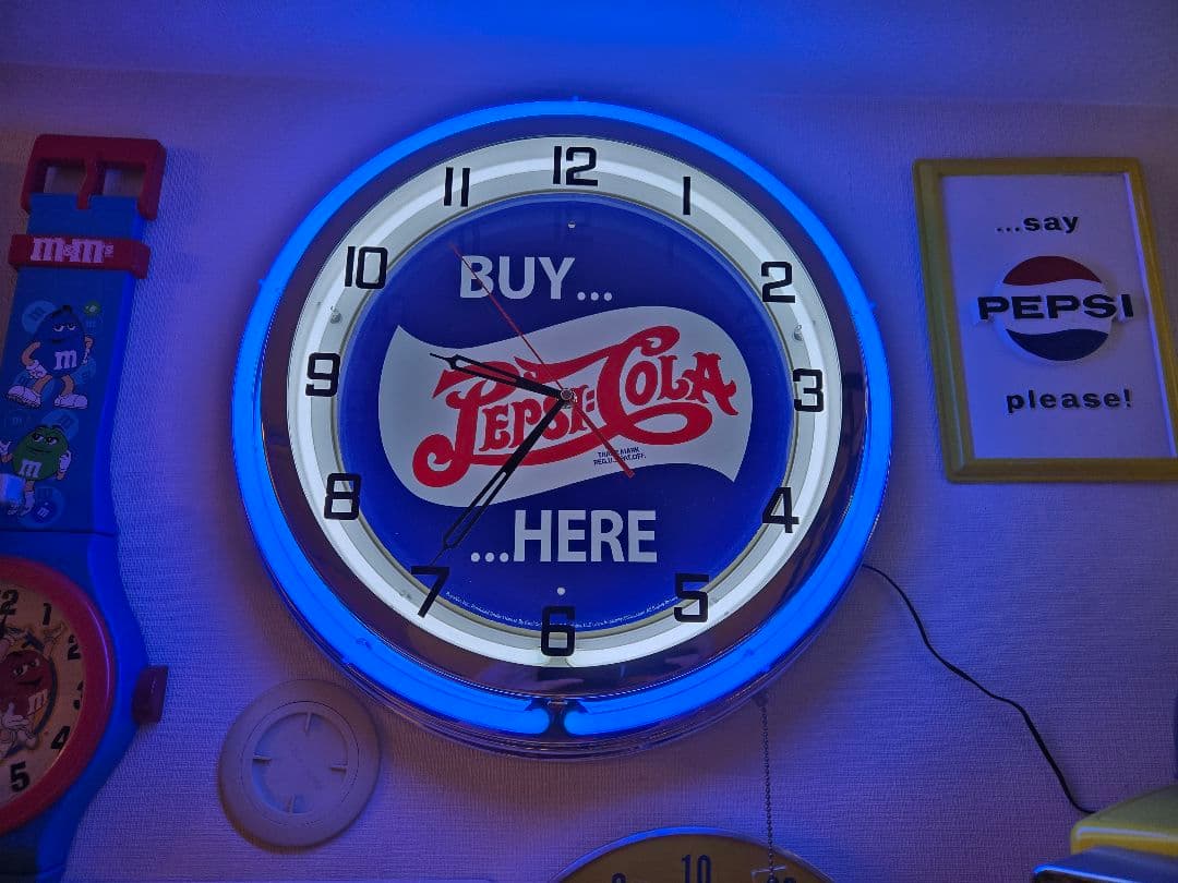ペプシコーラ Pepsi ネオンクロック ネオン時計