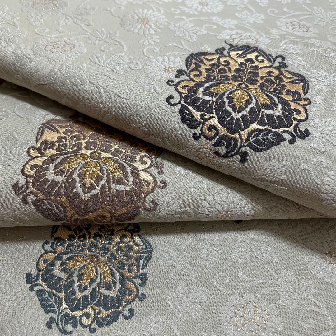 L*i様 六通柄袋帯　唐織　桐に菊唐草　金糸　正絹　389