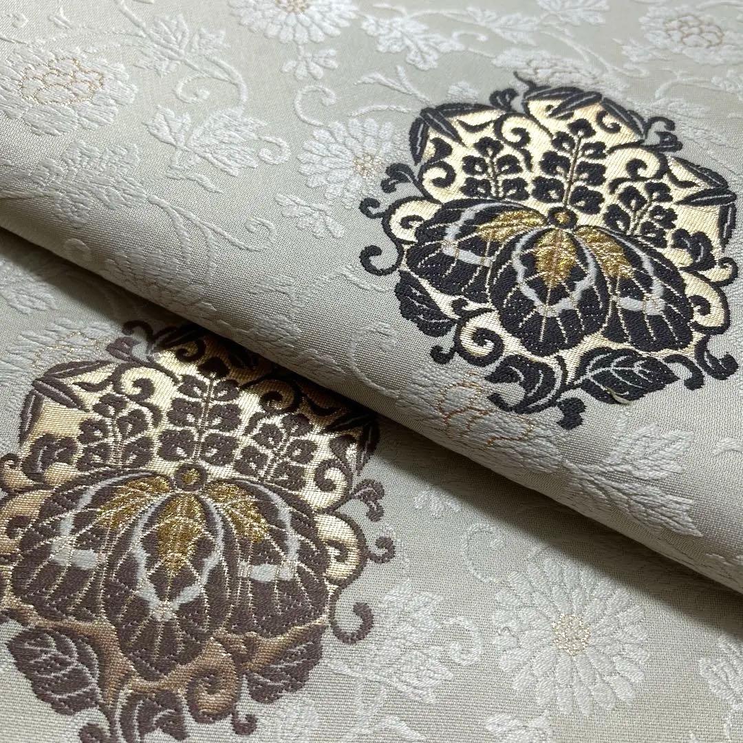 L*i様 六通柄袋帯　唐織　桐に菊唐草　金糸　正絹　389