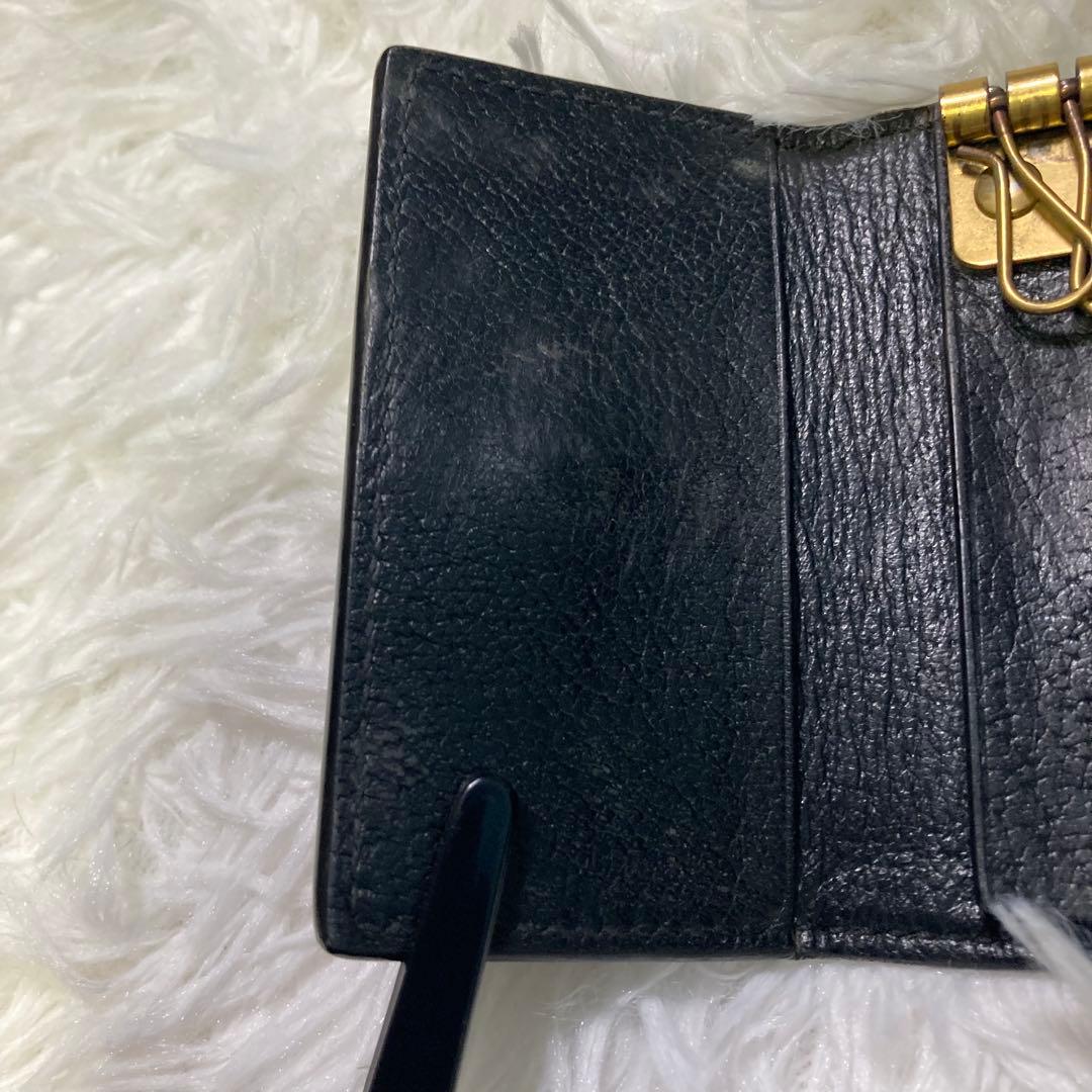 GUCCI グッチ アニマリエ BEE 6連 レザー キーケース ブラック