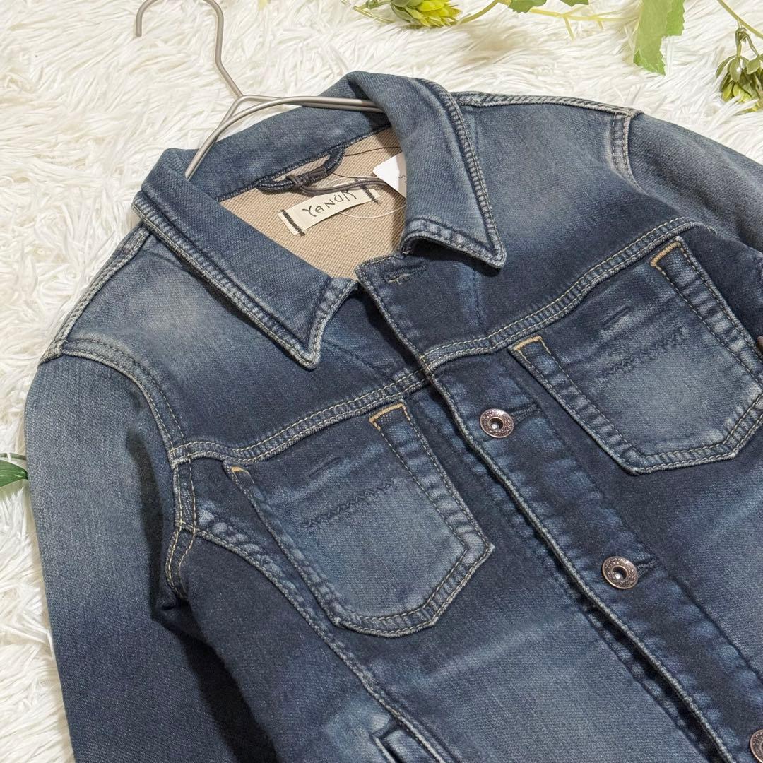 未使用品　ヤヌーク　デニット　ジャケット　ジージャン　インディゴ　タグ付き