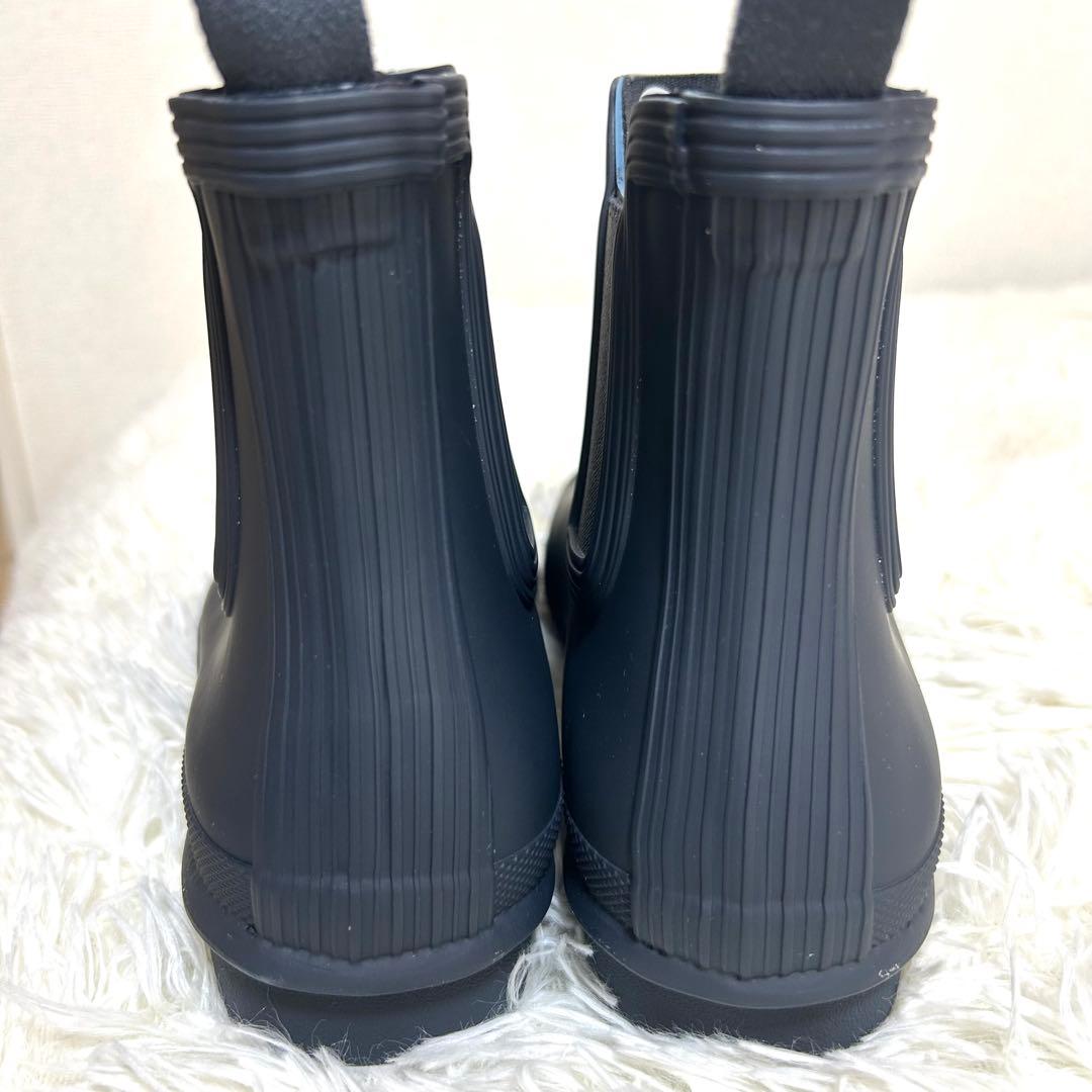 【未使用】HUNTER ハンター サイドゴア チェルシー レインブーツ ネイビー