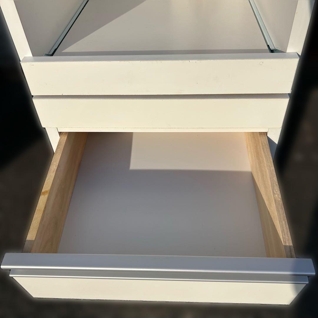 【送料込み】40FB クオーネ ホワイト 食器棚 収納 キッチンボード レンジ台