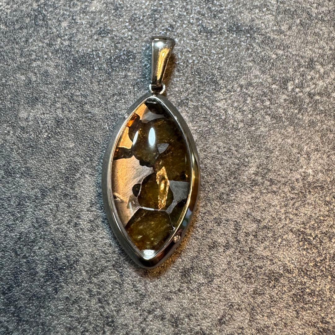 パラサイト　隕石　カンラン石　ペンダント　シルバー　silver925