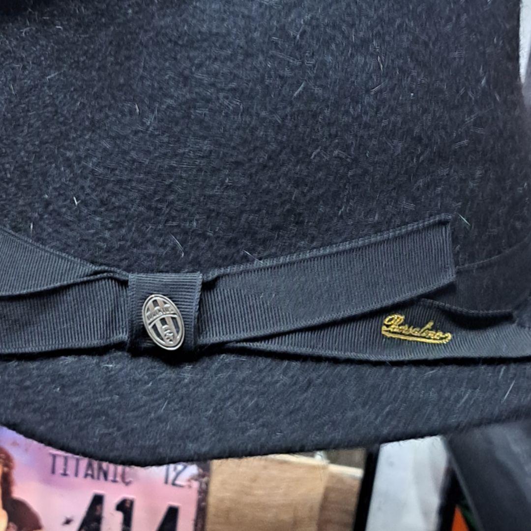 Borsalino×Juventus ラビットファー　中折れフェルトハット　62