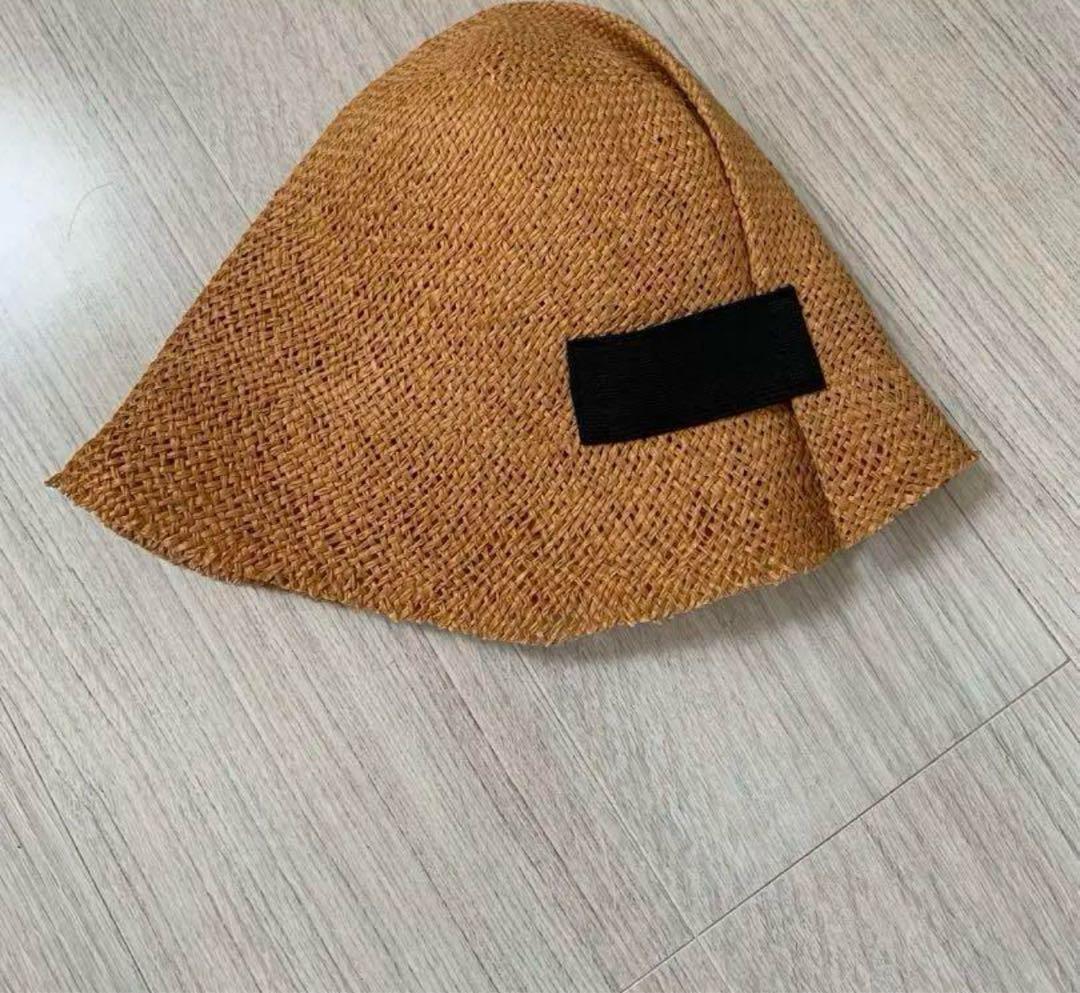 La Maison de l'Asie ブラウン ストローハット　天然ヒノキ