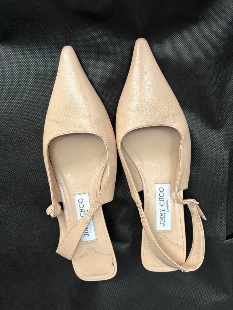 セール✨JIMMY CHOO ベージュ ポインテッドトゥ ミュール