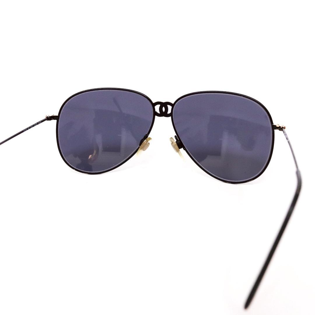 CHANEL ココマーク ブリッジサングラス 黒×金 d08