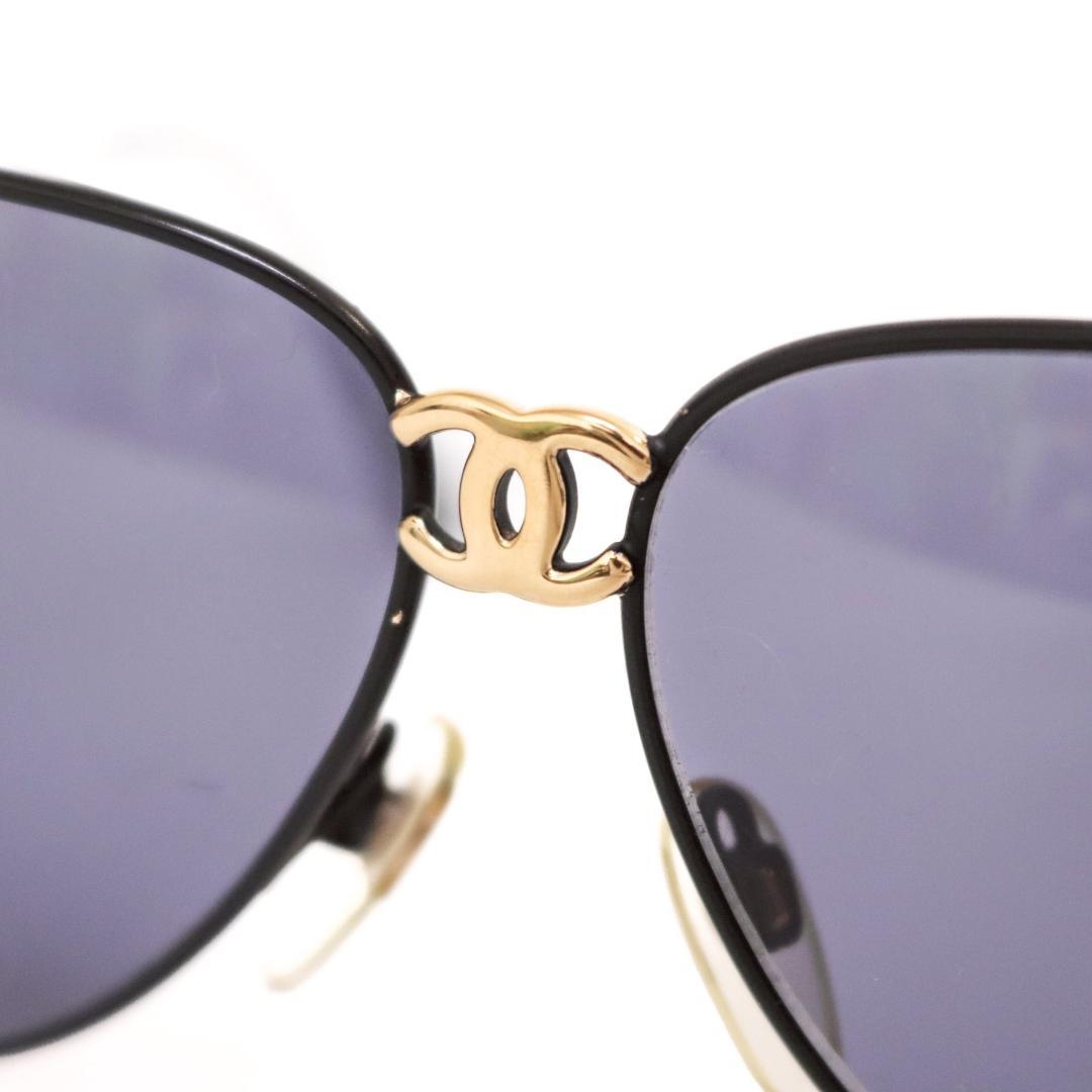 CHANEL ココマーク ブリッジサングラス 黒×金 d08