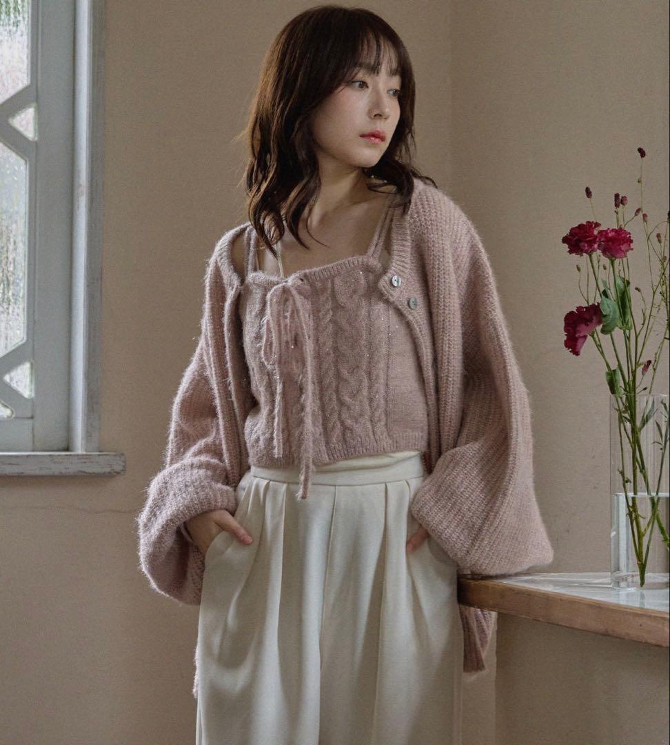 ポポちゃん mideal スパンコールニットアンサンブル