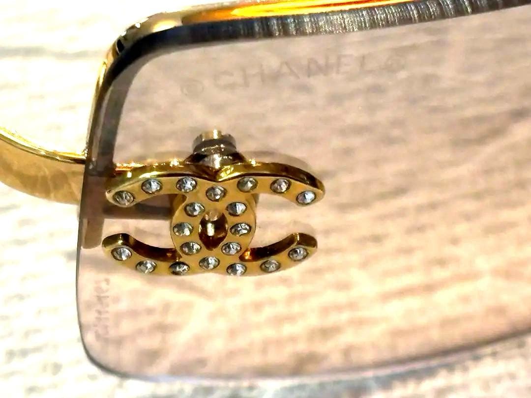 CHANEL シャネル ラインストーン グラデーション サングラス 4104