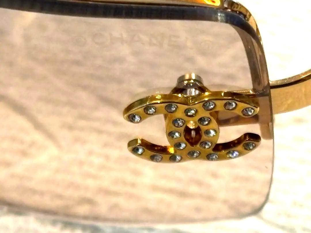 CHANEL シャネル ラインストーン グラデーション サングラス 4104