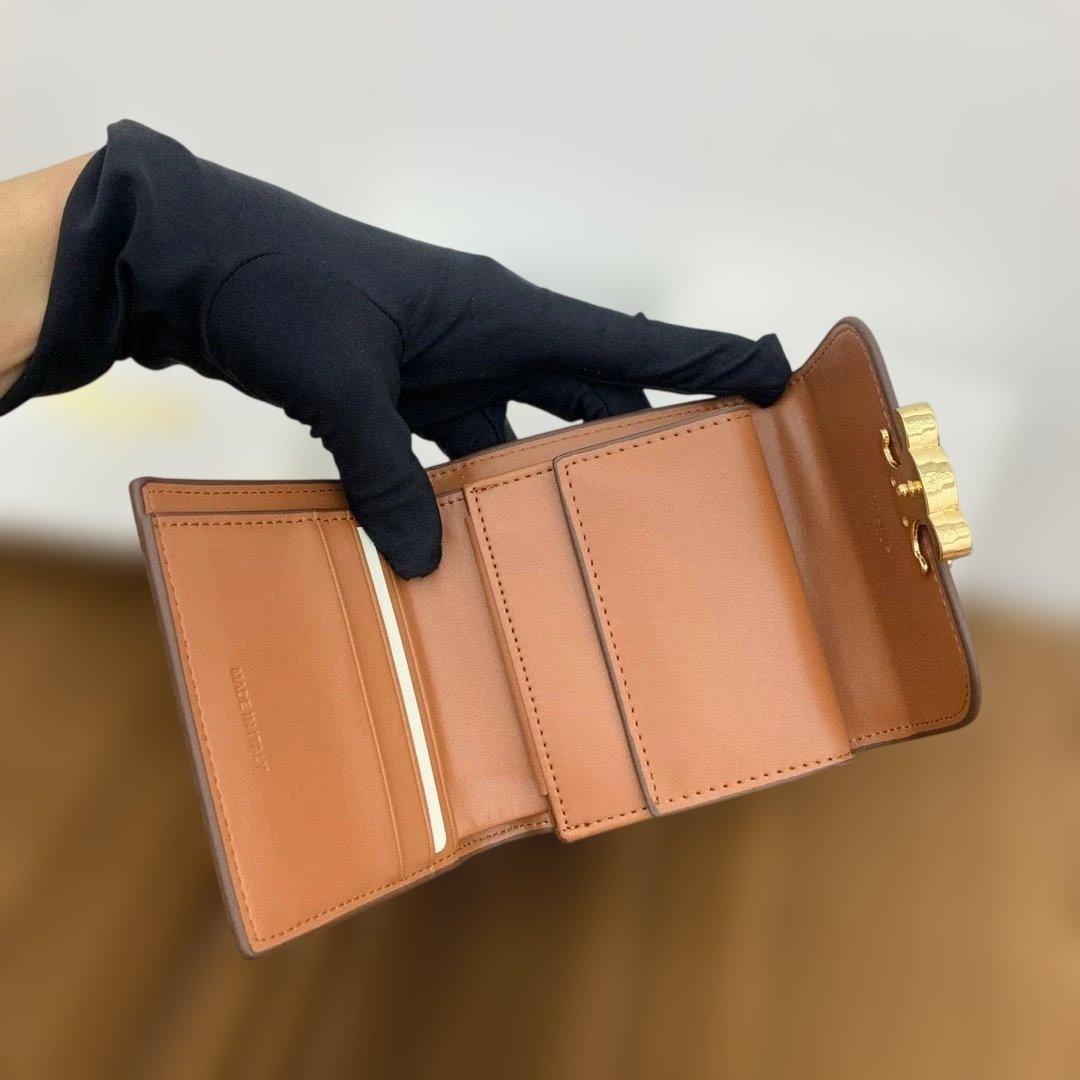 セリーヌ 三つ折り財布 ベージュ/ブラウン