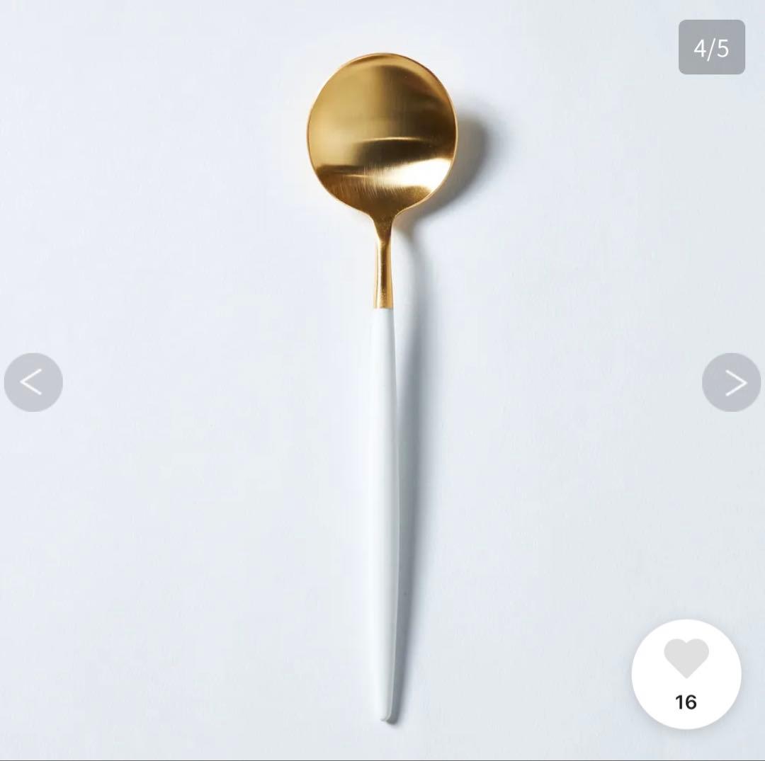 お値下【クチポール】Cutipolゴアホワイトxゴールド ディナーペアセット6点