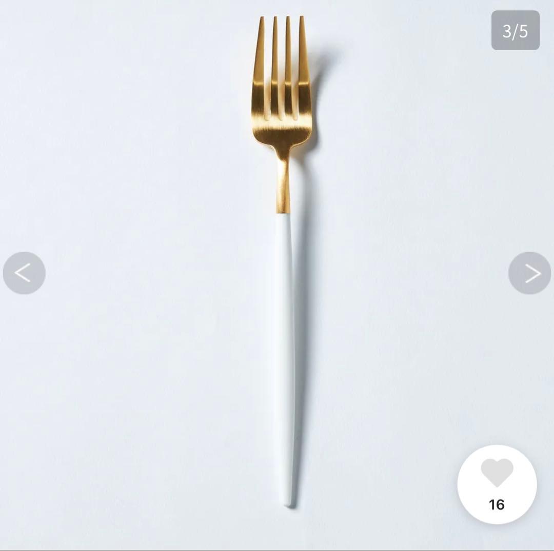 お値下【クチポール】Cutipolゴアホワイトxゴールド ディナーペアセット6点