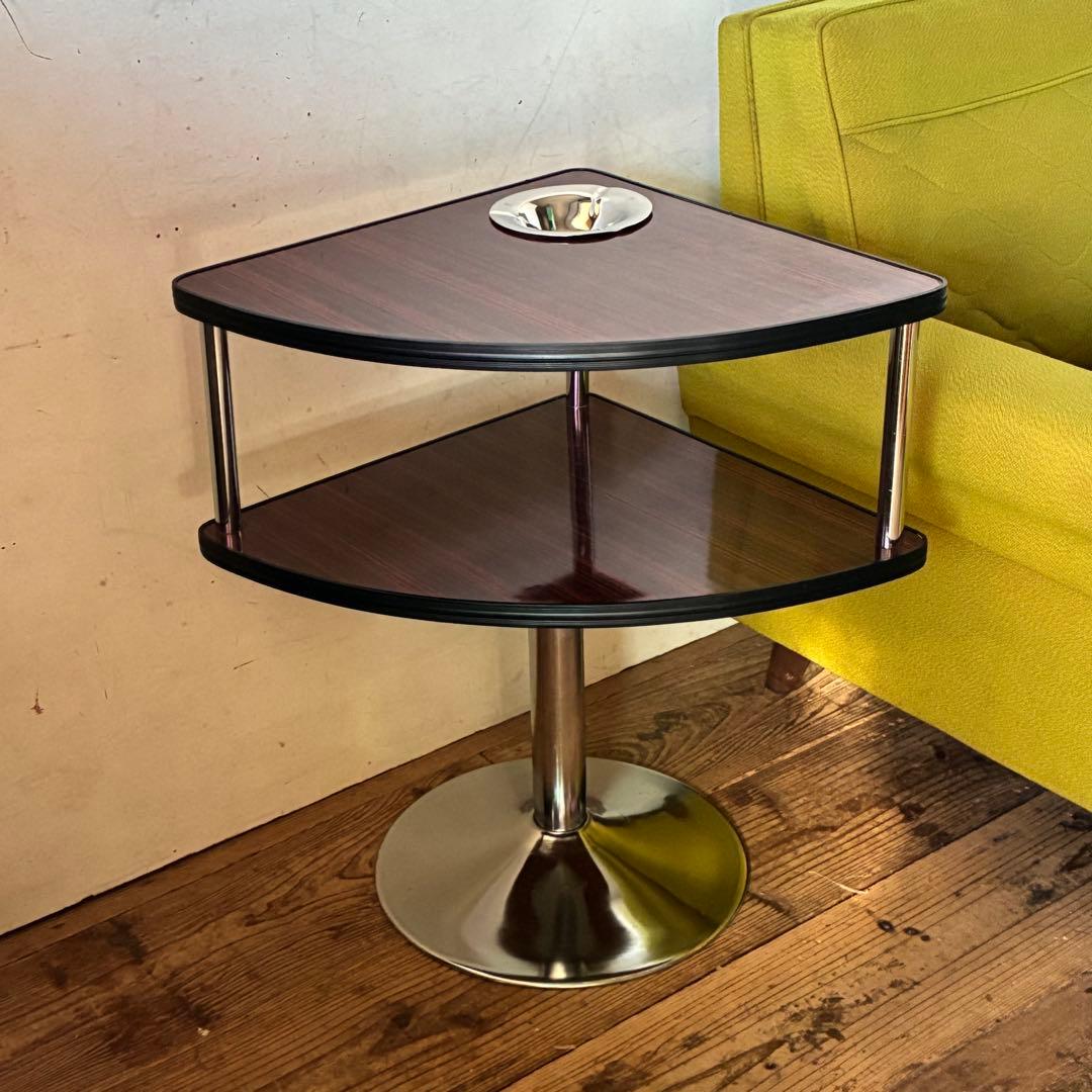 国産ヴィンテージ レトロ コーナーテーブル ミッドセンチュリー スペースエイジ