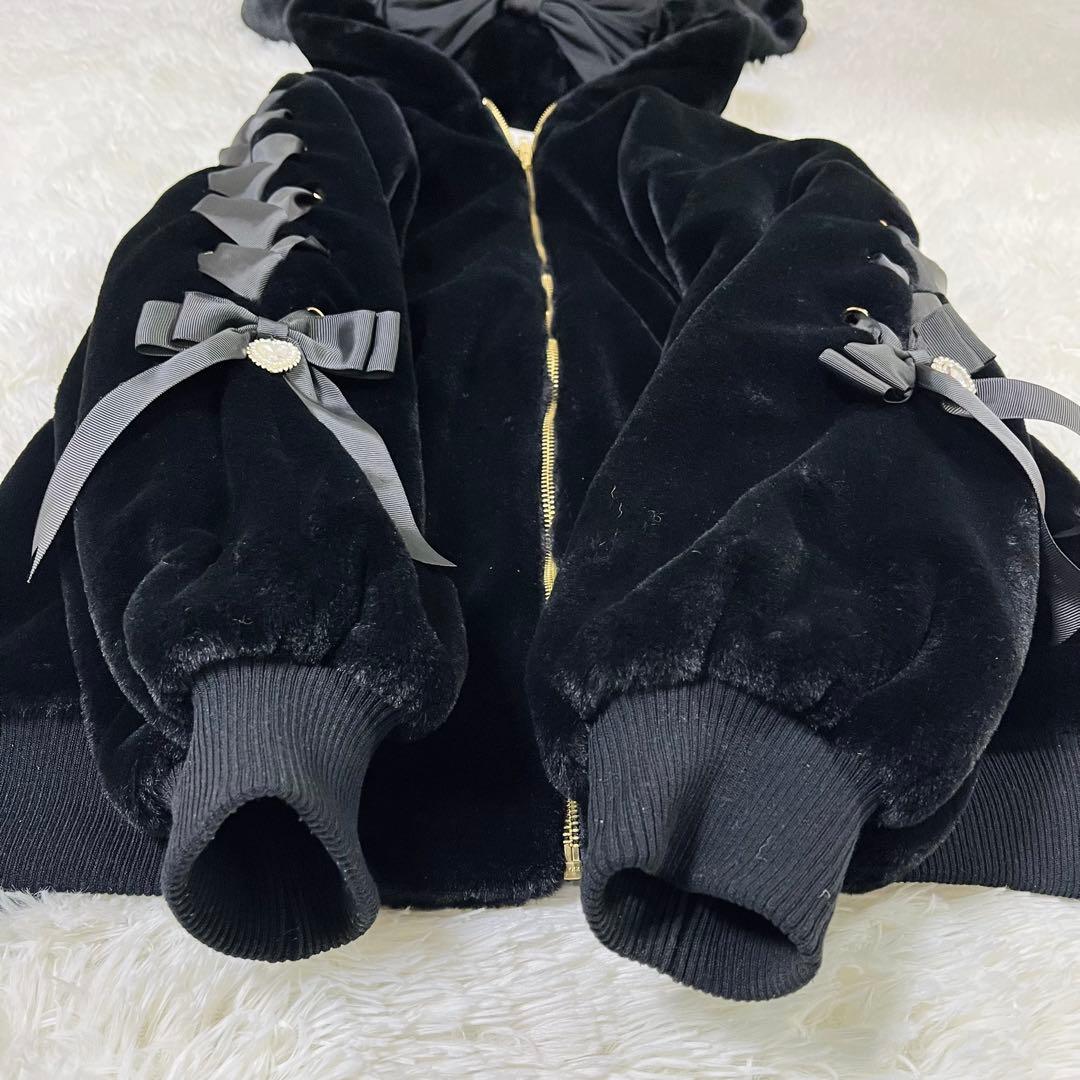 美品 LIZ LISA リズリサ うさ耳 レースアップスリーブ ファーブルゾン