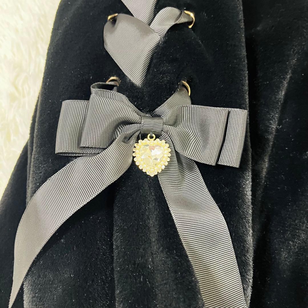 美品 LIZ LISA リズリサ うさ耳 レースアップスリーブ ファーブルゾン