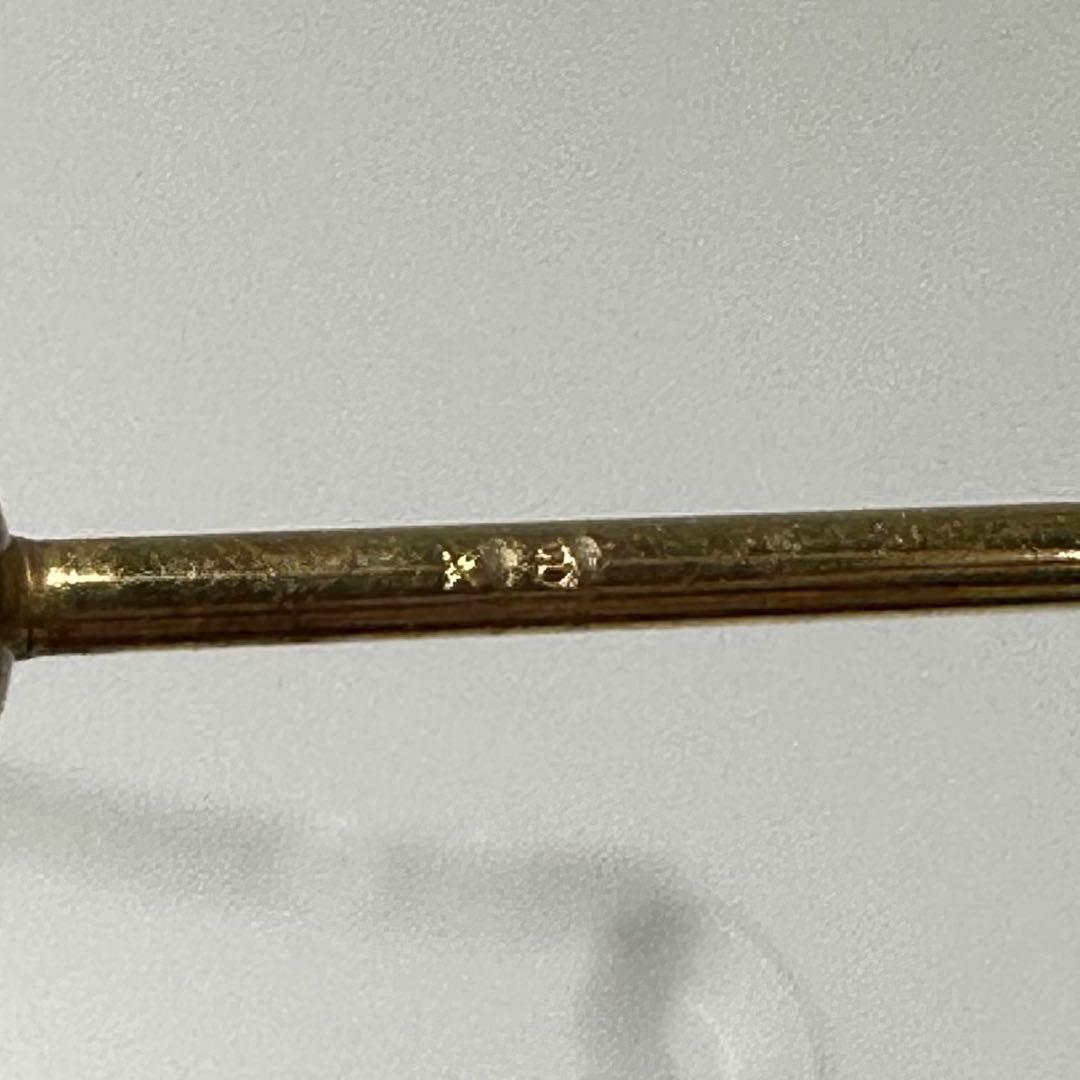 K18/K14WG刻印 本アコヤ真珠 タイピン2点　8.2g 東キ7-ア㉝