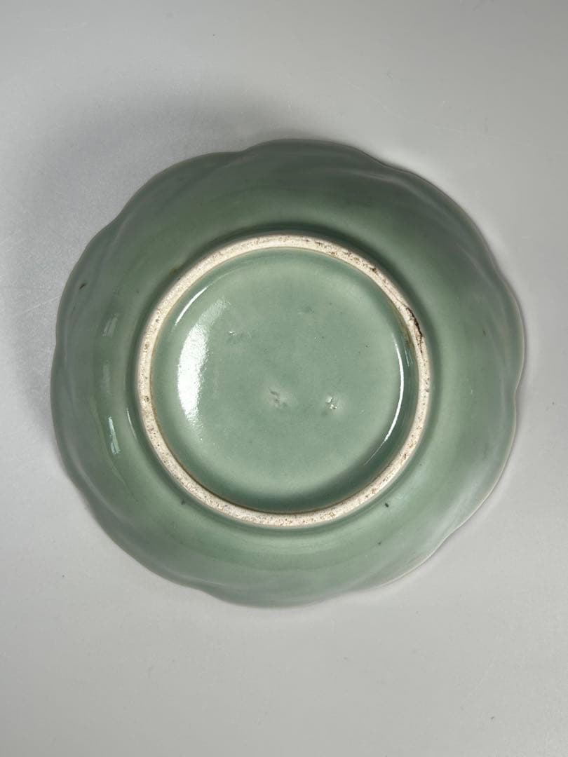 古伊万里　江戸青磁　柿右衛門手　青磁五弁花梅文様膾皿　五点　なます皿　菊　岩赤絵