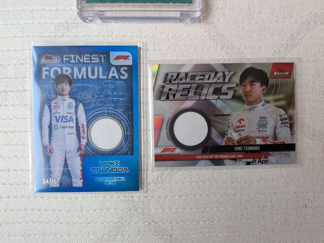 角田裕毅 直筆サインカード　F1 auto　レリック　セット　topps