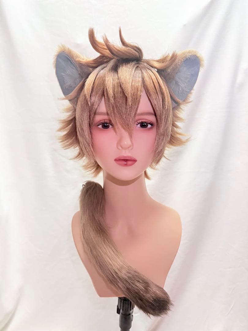 ㉕ ラギー・ブッチ 耳 尻尾 獣耳 コスプレ ツイステ ケモ耳 即納品