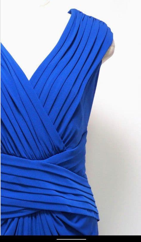 美品 Tadashi Shoji 11号　ワンピース　青　タダシショージ