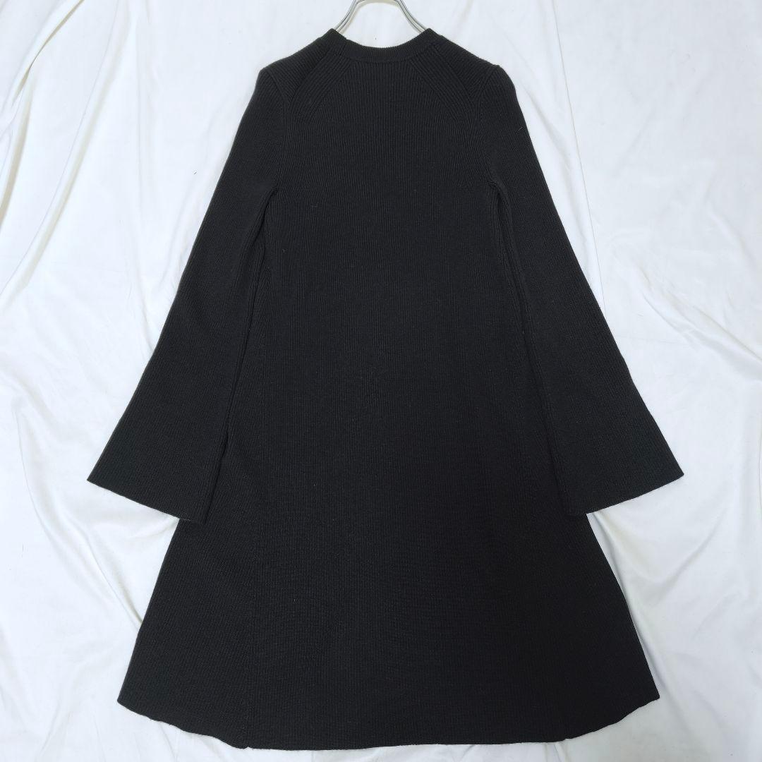 極美品✨ドゥロワー ウール100% Aラインシルエット　ニットフレアワンピース